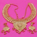 Gold Plated Wedding Jewellery Choker Necklace Set for Women