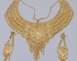 Gold plated Wedding Jewellery Choker Necklace Set for Women