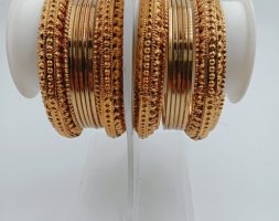 Fashion Latest Antique Design Gold Traditional Bangles for Women