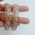 AD Studded Gold Plated Signature Bangles for Women & Girls